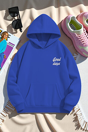 uyguntarz Unisex Good Days Printed Oversize Sweatshirt