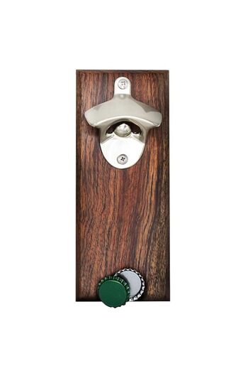 Generic Tesla-Tech Retro Bottle Opener, Personalized Wall Mount Magnet Cap Catcher Drinks Bar Tool Corkscre