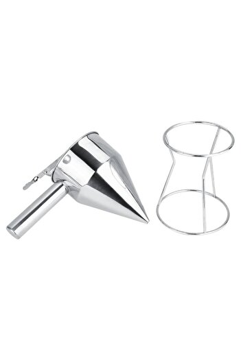Generic Stainless Steel Kitchen Funnel Spice Funnel Cooking Funnel with Handle and Holder Rack, Ideal for B