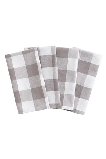Generic Elrene Home Fashions Farmhouse Living Buffalo-Check Napkin Set, Rustic Cloth Dinner Napkins, Set of