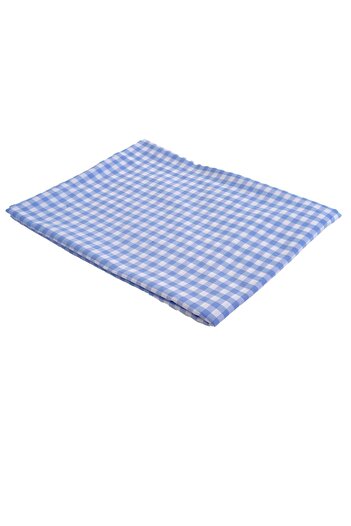 Exve Exclusive Blue White Classic Gingham Patterned Cotton Woven Eco-Friendly Camping Caravan Tablecloth 105 X 150 cm