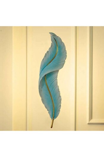 Kardett Decorative LED Wall Lamp 45cm Blue – Nordic Design Wall Light, Wedge Shape
