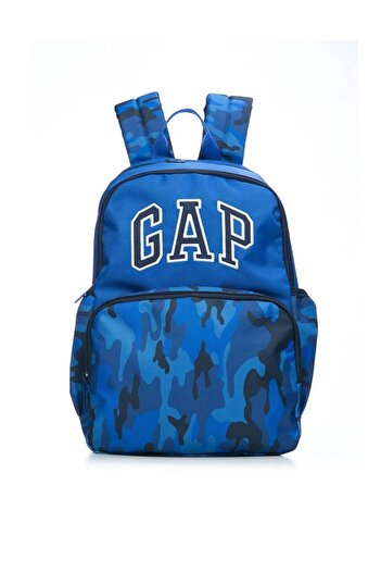 GAP I Chose I Got It Kids School Bag 03342 Blue Camouflage Three Compartments