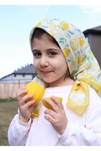 Sima Lemon Bd Cotton Kids Scarf