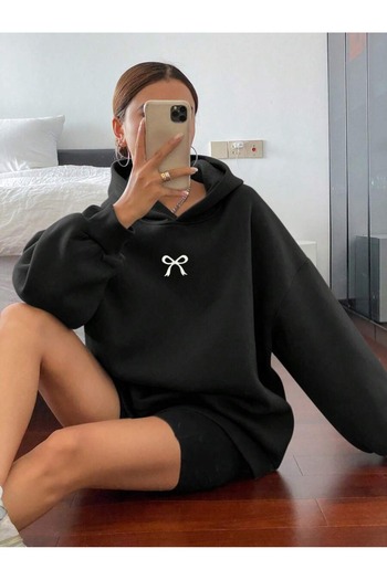 uyguntarz Unisex-Sweatshirt mit kleinem Band-Aufdruck in Übergröße