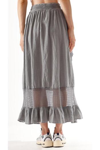 shE tekstil Mesh Linen Skirt