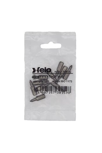 FELO Set of 10 bits Felo, series Industrial profile Pozidrive, C6.3, PZ1, 25mm