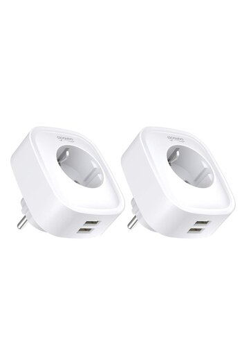 Proxxon Set of 2 Gosund SP112 WiFi smart sockets, 16A, 2X USB, Tuya, Energy consumption monitoring