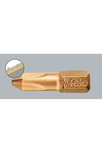 FELO Bit diamantat profil Phillips, Felo, C6.3, PH3, 25mm