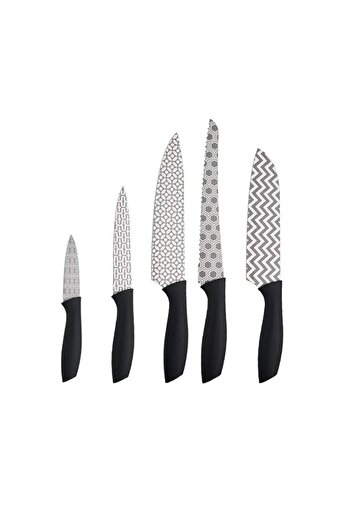 Generic Bergner Velten 5 Pcs Knife Set, Stainless Steel, Black, BG39320mm