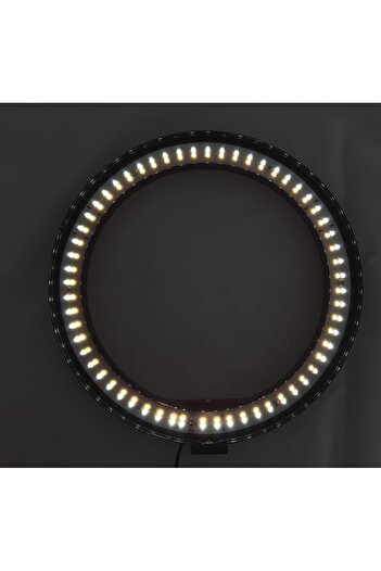 SDX Market Lampă fotografică circulară cu lumină inelară, 120 x LED SMD, 10 niveluri de lumină (lumină rece, caldă și neutră)