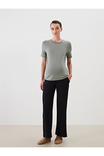 LC Waikiki Lcwaikiki Maternity Textured Maternity Pants with Abdominal Panel