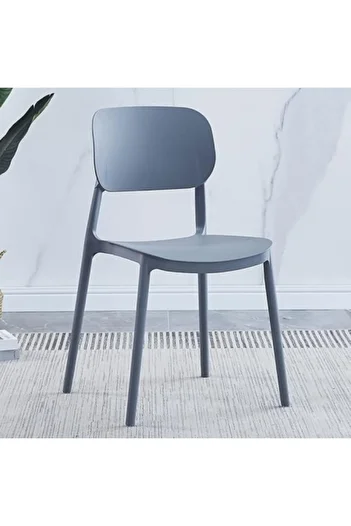 Kardett Chair for dining, living room, terrace, garden, office, gray, polypropylene