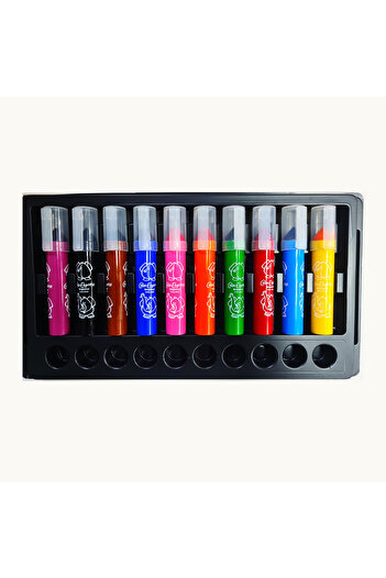 Bruynzeel Large Wax Crayons, 10 Count, Assorted Colors, Dutch Made
