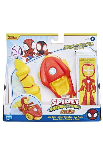Hasbro SPIDEY EXTRAORDINARY FRIENDS CAR SET AND IRON MAN FIGURE AND ACCESSORY