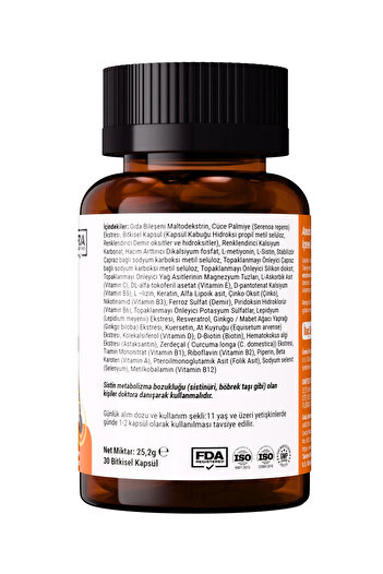 anocin Hair Multivitamin complex - TR'de İlk Saç Multivitamini 29 aktif ve vitamin.