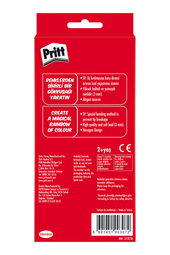 Pritt DRY PAINT 12 COLORS FULL SIZE CARTON BOX