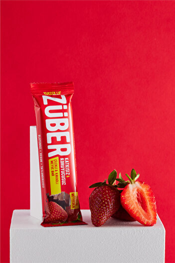 Züber Çilekli ve Kakaolu Meyve Bar 40gr  X 12 Adet