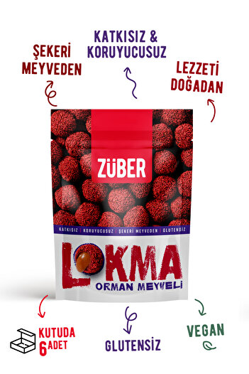 Züber 96g Bite with Forest Fruits - 6 Pieces
