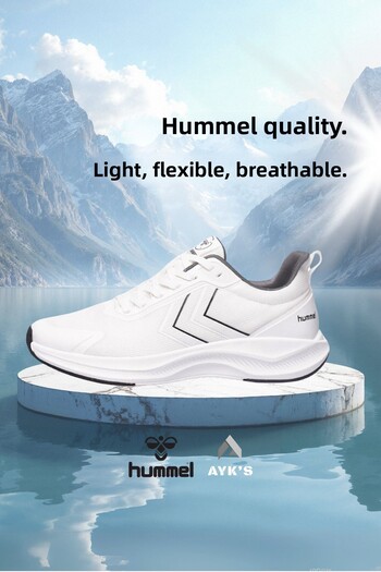 hummel Pantofi sport albi, flexibili, unisex, Hml