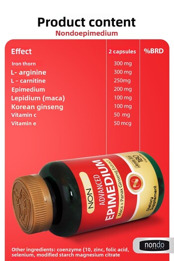 Nondo Epimedium Advanced - 180 Capsules (3 Months Use)