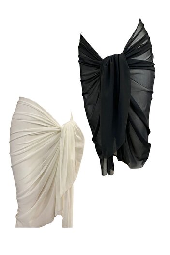 tarzınısec Flexible Lycra 2-Piece Long Tulle Pareo 150X95 cm
