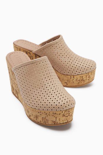 Limoya Viana Nud Closed Front Wedge Heeled Women's Slippers