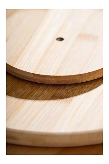 ACAR Acr259 Bamboo Rotating Presentation Tray 31 cm