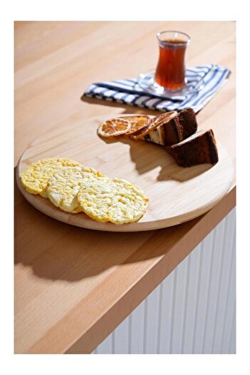 ACAR Acr259 Bamboo Rotating Presentation Tray 31 cm