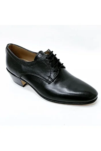 stok83 Men's Black Genuine Leather Wednesday Shoes