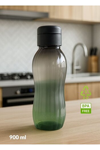Jet's Home Black Water Bottle - Leak Proof Lid, Bpa Free, Medium Size Unscented Flask, 900 ml