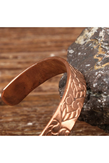 SUMRA Handmade Motif Pure Copper Unisex Bracelet Spf-B-001
