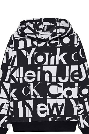 Calvin Klein White Logo Detailed Children's Sweatshirt