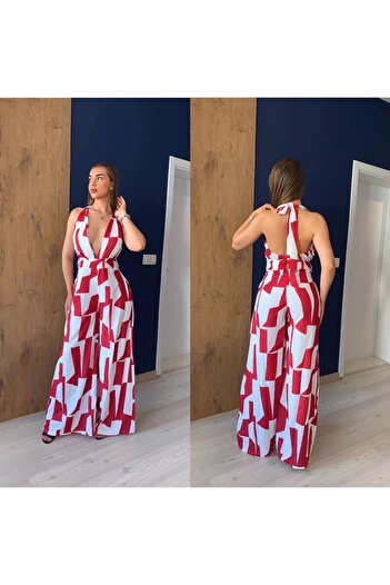 Last Point Women's Jumpsuit Back Low-Cut Jumpsuit (Original Visual)
