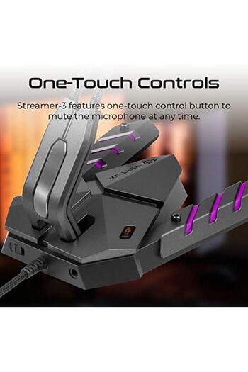 VERTUX USB Gaming Microphone, High-Intensity Flexible Neck Anti-Vibration Microphone with LED-Backli