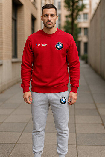 YOHO SPORT BMW Printed Original Unisex Winter Sweatshirt and Sweatpants Set of 2 Combination Set