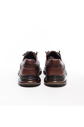 derinet Yüksek Taban Hakiki Deri Erkek Sneaker