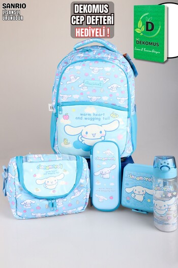 Cınnamoroll Dekomus Licensed Cinnamorol "Skyroll Collection" School Bag Full Set