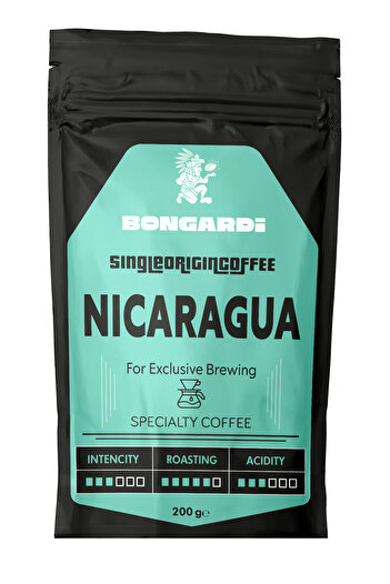 Bongardi Coffee Nicaragua Yöresel Single Orjin Nitelikli Kahve 200g (ÇEKİRDEK VEYA ÖĞÜTÜLMÜŞ SEÇİLEBİLİR)