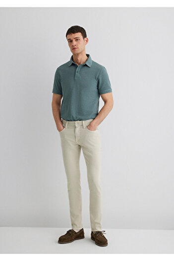 Mavi James Ecru Comfort Gabardine Trousers 0042431024