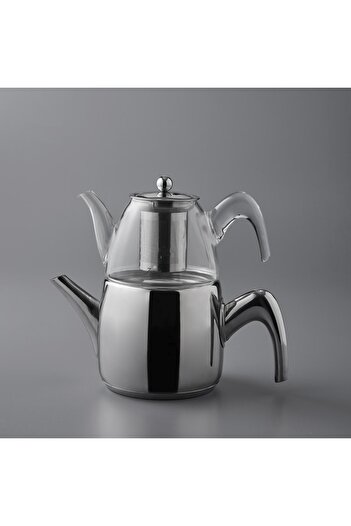 Jumbo 6500 Cam Demlikli Full Metal Sap Çaydanlık