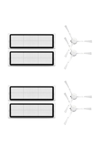 ibrush For Xiaomi S10 Plus X10 Plus Dreame L10 Ultra X20+Compatible Hepa Filter,Side Brush Spare Parts Set-8 Pieces