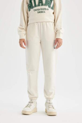 DeFacto Jogger Sweatpants για κορίτσια - εμπριμέ, ελαστική μέση, τσέπες C7670a824au