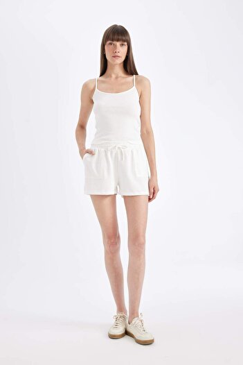 DeFacto Regular Fit Round Neck Ribbed Camisole Basic Plain Undershirt D3326Ax24Sm
