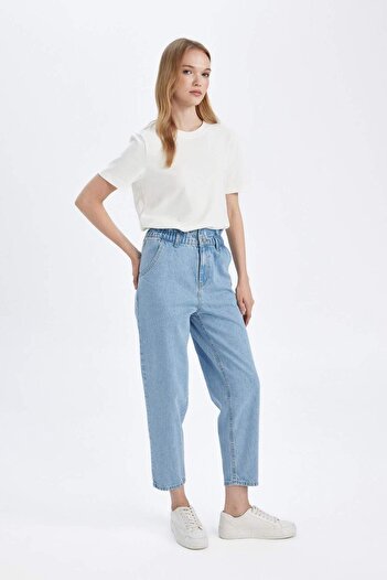 DeFacto High Waist Short Leg Jeans - Paperbag D4306AX24AU