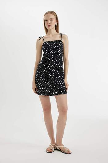 DeFacto Μίνι Φόρεμα Maroken Strappy - Cool Printed C8970ax24sm