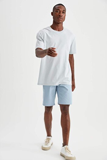DeFacto Regular Fit Crew Neck Basic Short Sleeve Cotton Combed Cotton T-Shirt V7699Az21Sm