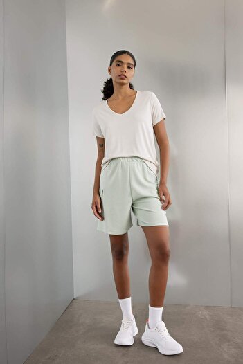DeFacto DeFactoFit Modal Short Leg Shorts - Paperbag C0466AX24SM