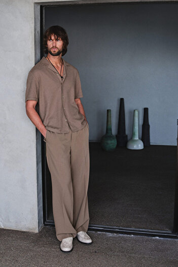 H&M Erkek Yaka Jarse Gömlek Regular Fit