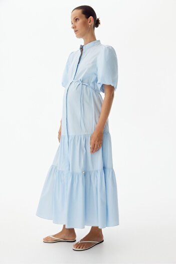 H&M MAMA Katlı ve Pamuklu Elbise